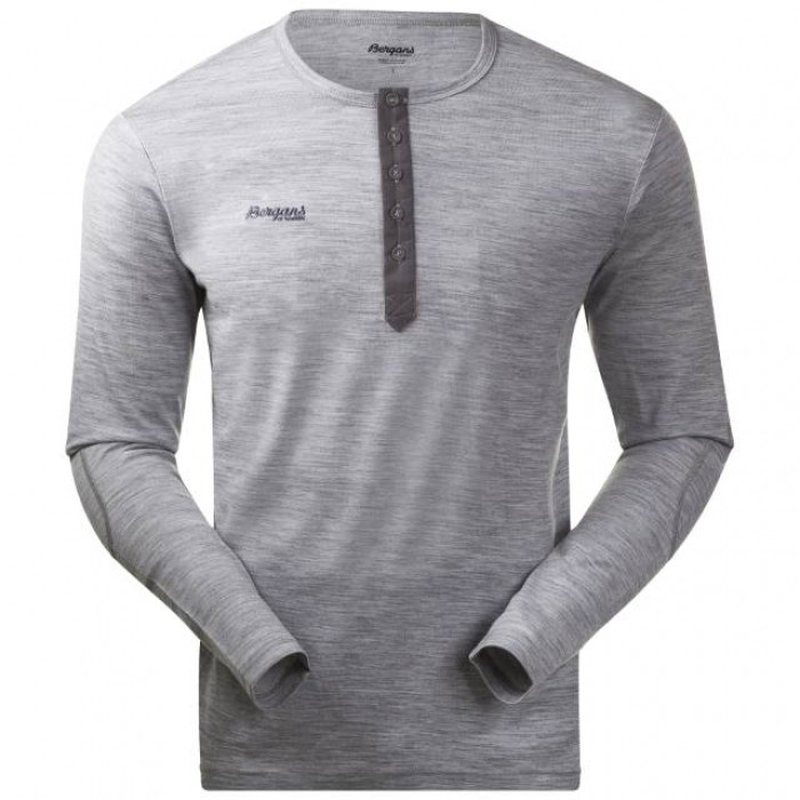 Bluza Bergans Henley Wool - gri